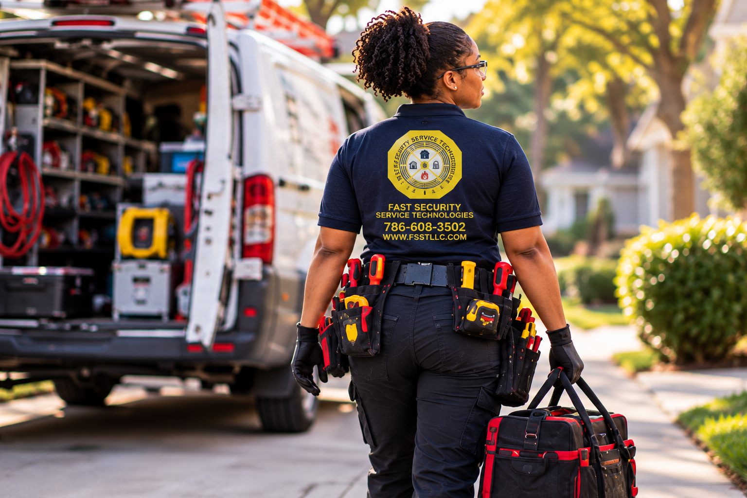 FSSTC technician arriving prepared for service at a customer property